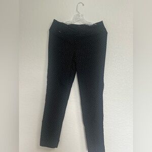 Peck & Peck Black and White Polka Dot Pants